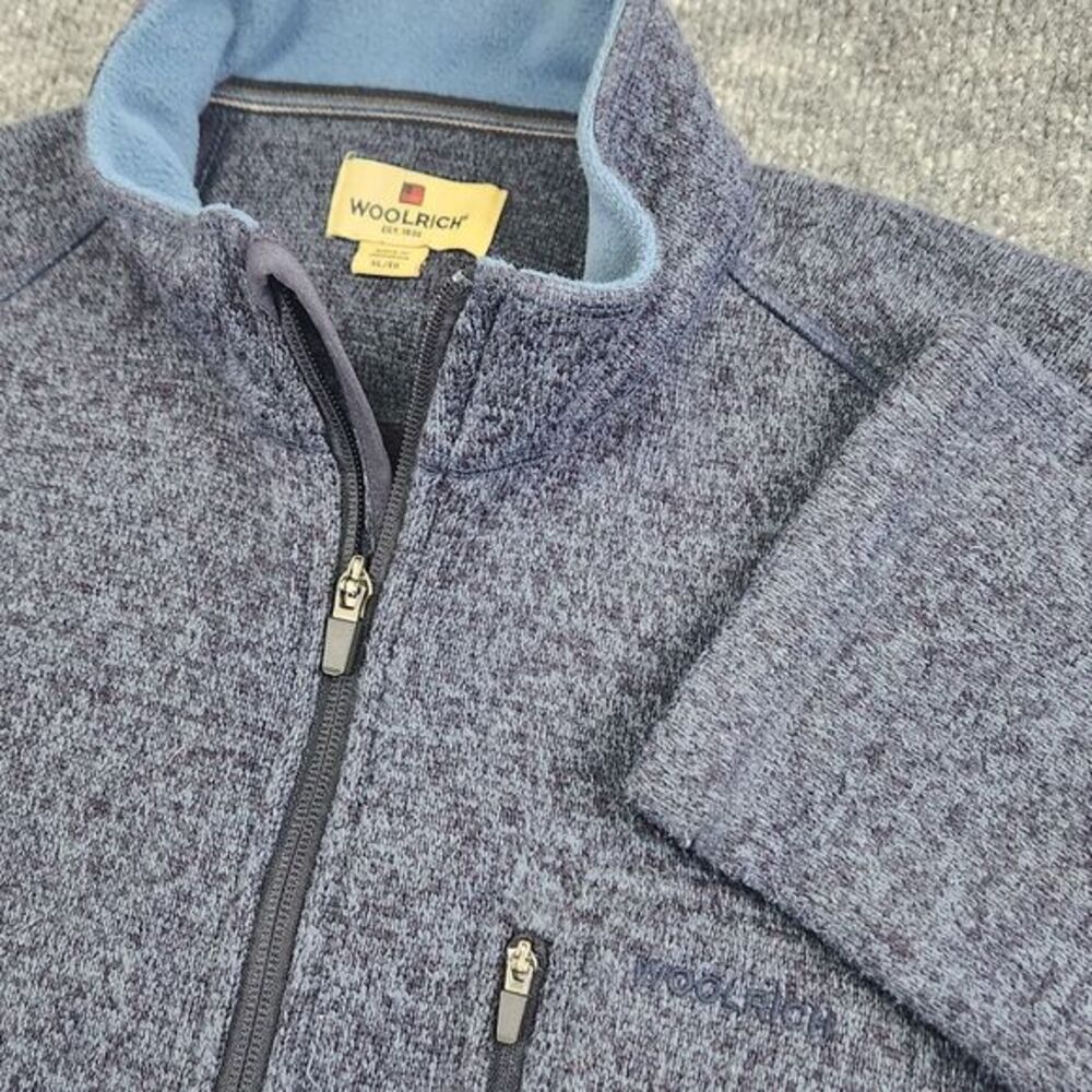 Woolrich Sweater Mens Size XL Blue ‎ 1/4 zip pullover